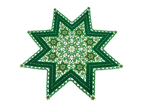 Haus und Deko Tischdecke 85 cm grün mit Gold Sterne Weihnachten Deckchen Advent Bestickt Untersetzer Mitteldecke Haus und Deko Tischdecke 85 cm grün mit Gold Sterne Weihnachten Deckchen Advent Bestickt Untersetzer Mitteldecke von Haus und Deko