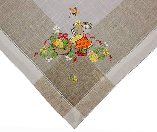 Mitteldecke Ostern 85 x 85 cm Ecru Hasenmädchen bunt Bestickt Tischdecke Landhausstil Osterhase Tischdecken Mitteldecke Ostern 85 x 85 cm Ecru Hasenmädchen bunt Bestickt Tischdecke Landhausstil Osterhase Tischdecken von Haus und Deko
