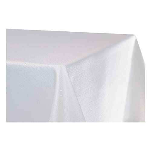 Tischdecke 110 x 110 cm quadratisch Weiß Leinenoptik Lotuseffekt Tischwäsche Wasserabweisend Tischtuch Fleckenabweisend Bügelfrei Abwischbar Waschbar Innen und Außen Perleffekt von Haus und Deko