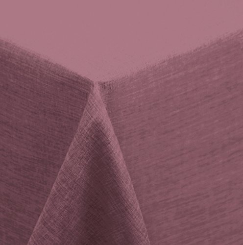 Tischdecke 160x220 cm eckig rechteckig Mitteldecke beschichtet Struktur Leinen-Optik wasserabweisend Lotuseffekt Tischläufer (Flieder) von Haus und Deko