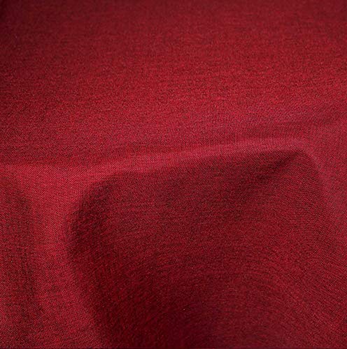Tischdecke oval 160x220 cm Struktur Leinen-Optik beschichtet Wasser und Schmutz abweisend Lotuseffekt #1083 (Bordeaux rot) von Haus und Deko