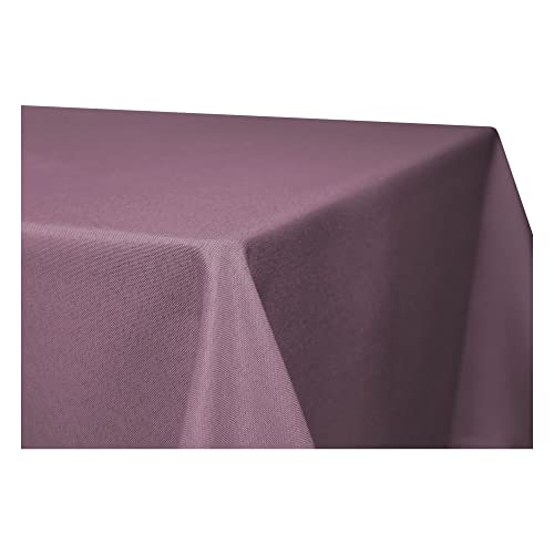 Tischdecke rechteckig Leinenoptik Lotuseffekt Tischwäsche Wasserabweisend Tischtuch Fleckenabweisend Bügelfrei Abwischbar Waschbar Innen und Außen Perleffekt (160 x 400 cm, lila) von Haus und Deko