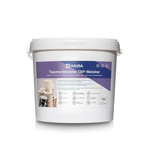Hausa Fertigkleister TAP-Meister 5kg Kleber für Tapeten aller Art: Glasfaser-, Raufaser-, Struktur-, Vlies-, Vinyltapeten, hohe Anfangsklebkraft extra stark feuchtigkeitsbeständig Tapetenkleister Hausa Fertigkleister TAP-Meister 5kg Kleber für Tapeten aller Art: Glasfaser-, Raufaser-, Struktur-, Vlies-, Vinyltapeten, hohe Anfangsklebkraft extra stark feuchtigkeitsbeständig Tapetenkleister von Hausa