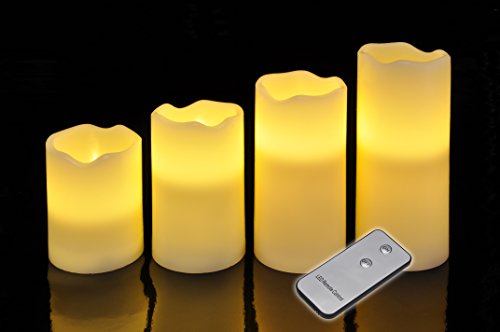 Haushalt International Set of 4 LED Candles with Flickering Light and Remote Control von Haushalt International