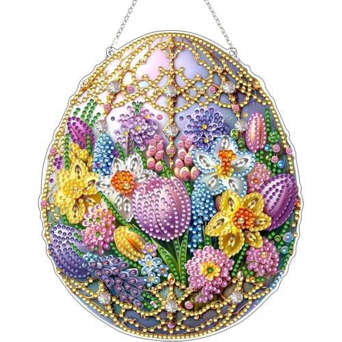 Hausio 5D Diamant Painting Weihnachten Herbst Anhänger Heiße Schokolade, Diamond Painting Fensterbilder Beidseitig für Erwachsene, Bastelset Kreativ Set, Hängend Ornament Tür Fenster (Stil 3) von Hausio