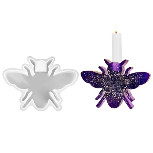 Hausio Biene und Schmetterling Silikonformen Gießformen Weihnachten, Kerzenhalter Weihnachten, Silikonformen Kerzen Gießformen Silikon Weihnachten, Silikonform, Gießform (Biene) von Hausio