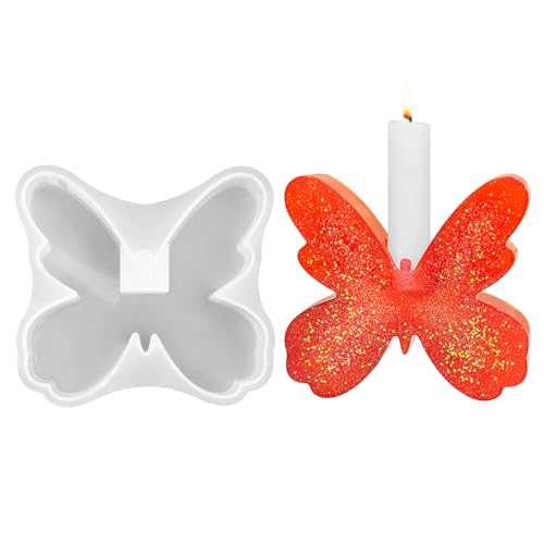 Hausio Biene und Schmetterling Silikonformen Gießformen Weihnachten, Kerzenhalter Weihnachten, Silikonformen Kerzen Gießformen Silikon Weihnachten, Silikonform, Gießform (Schmetterling) von Hausio