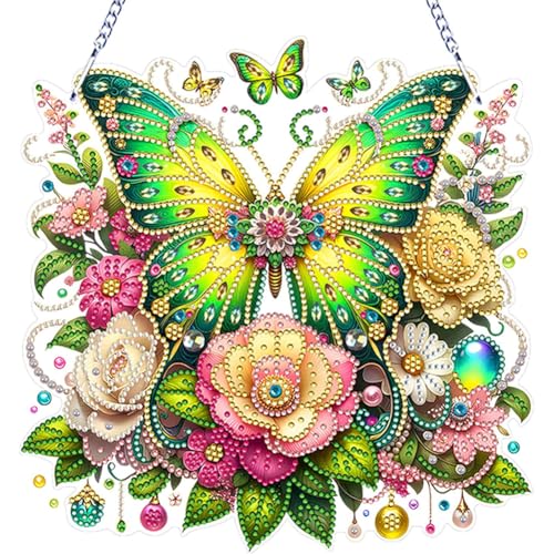 Hausio Diamant Painting Herbst Anhänger Heiße Schokolade, 5D Diamond Painting Winter Fensterbilder Beidseitig für Erwachsene, Bastelset Kreativ Set, Hängend Ornament Tür Fenster (Stil 5) von Hausio