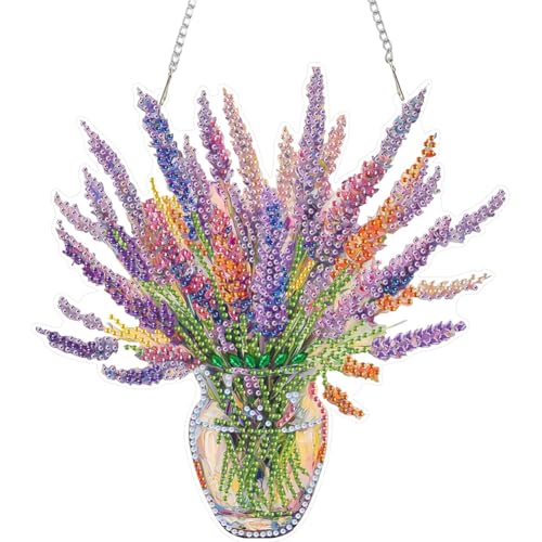 Hausio Diamond Painting Herbst Anhänger Heiße Schokolade, 5D Herbst Diamond Painting Fensterbilder Beidseitig für Erwachsene, Bastelset Kreativ Set, Weihnachten Hängend Ornament Tür Fenster (Stil 2) von Hausio