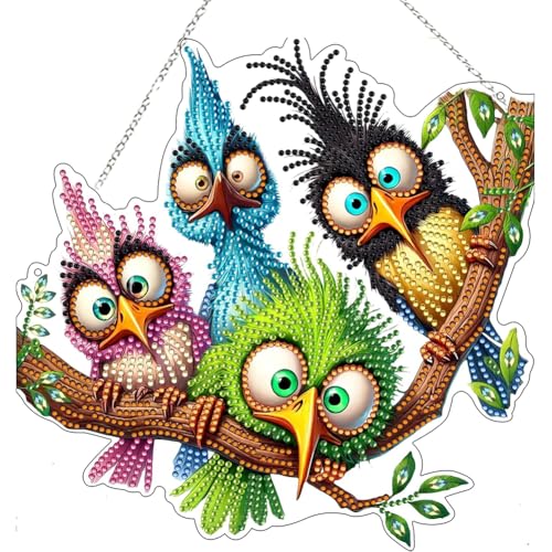 Hausio Diamond Painting halloween Anhänger Heiße Schokolade, 5D Diamond Painting Herbst Fensterbilder Beidseitig für Erwachsene, Bastelset Kreativ Set, Hängend Ornament Tür Fenster (Stil 5) von Hausio