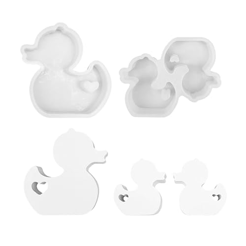 Hausio Ente Kerzenhalter Weihnachten - Ente Silikonformen Gießformen Weihnachten, Silikonformen Kerzen Gießformen Silikon Weihnachten, Silikonform Ente, Gießform Ente (A & B) von Hausio