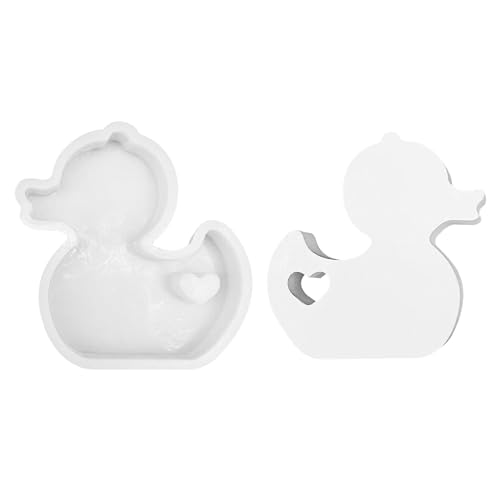 Hausio Ente Silikonformen Gießformen Weihnachten, Silikonformen Kerzen Gießformen Silikon Weihnachten, Ente Kerzenhalter Weihnachten, Silikonform Ente, Gießform Ente (Stil 1) von Hausio