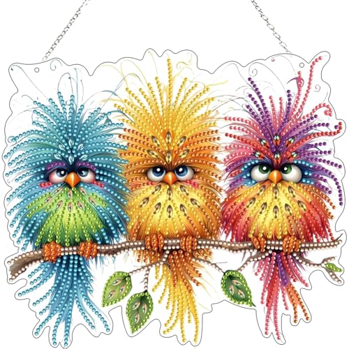 Hausio Halloween 5D Diamond Painting Adventskalender Anhänger Heiße Schokolade, Diamond Painting Herbst Beidseitig für Erwachsene, Bastelset Kreativ Set, Hängend Ornament Tür Fenster (Stil 6) von Hausio