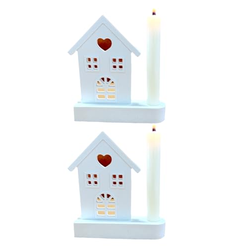Hausio Silikonformen Gießformen Häuser Kerzenformen zum Gießen,Silikonformen Gießformen,Silikonform Haus mit Fenster,Kerzenform Seifenform für Sojawachs Kerzen, Seife, Gips (2 Pcs) von Hausio