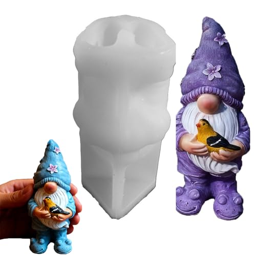 Hausio Wichtel Silikonform - DIY 3D Silikonform Weihnachten, Silikonformen Gießformen Weihnachten, Gießformen Silikon Gießform Weihnachten Wichtel,Giessformen Gips zum Gießen (Stil 1) von Hausio