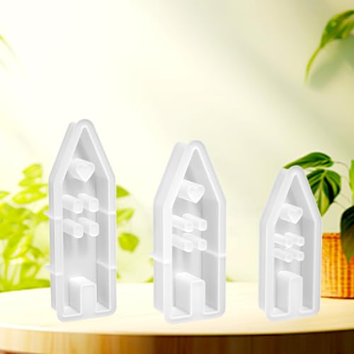 Silikonformen Gießformen Silikon Häuser Kerzenformen zum Gießen, Silikonform Haus mit Fenster, Gießformen Silikon Weihnachten Haus Silikonform für Sojawachs Kerzen/Handwerk/Seife/Gips (3 Pcs) von Hausio
