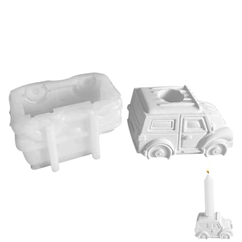 Silikonformen Kerzen Bus, Gießform Bus, Gießformen Silikon Weihnachten, Silikonform Bus, Little Silikonformen Gießformen Bus Kerzenhalter Weihnachten Formen für Gips Gießen (Stil 2) von Hausio