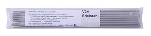 HUW24 Elektroden Edelstahl V2A 3,25 mm x 350 ca. 0,5kg ca.14 Stück schwarz/weiß 307 von HausundWerkstatt24