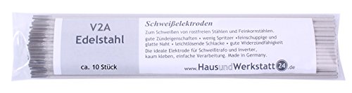 HUW24 rutile Schweißelektroden Edelstahl V2A 1,6mm 10 Stück (Edelstahlelektroden 308L) von HausundWerkstatt24