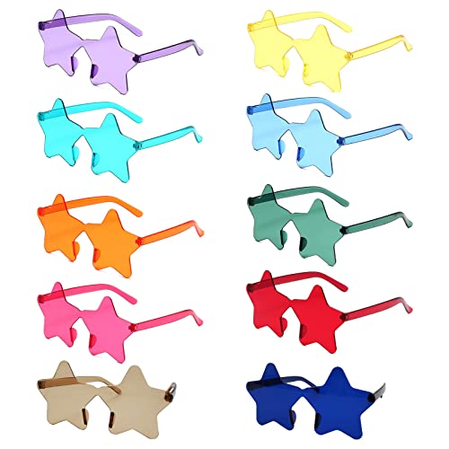 HautStore Sternförmige Partybrille-Set, 10 Farben: Hellbraun, Blau, Dunkelblau, Großes Rot, Orange, Gelb, Grün, Lila, Rosenrot, See Blau, Retro Stil, für Party, Strand, Karneval HautStore Sternförmige Partybrille-Set, 10 Farben: Hellbraun, Blau, Dunkelblau, Großes Rot, Orange, Gelb, Grün, Lila, Rosenrot, See Blau, Retro Stil, für Party, Strand, Karneval von HautStore