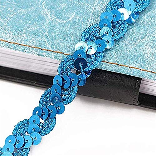 15M*1.5cm DIY Paillettenbänder Paillettenband Glänzendes Bastelprojekte Tanzbekleidungen (Blau) von Hava Kolari
