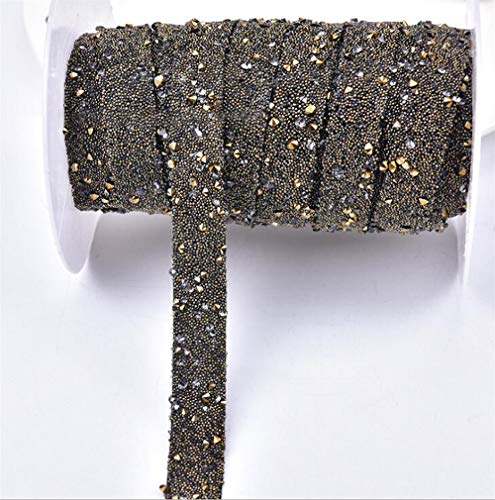 Hava Kolari Strass Band Funkeln Strasssteinen Funkelnde Kristall Diamond Roll Kleider Gürtel Rolle für Abschlussballkleider (Grau) von Hava Kolari