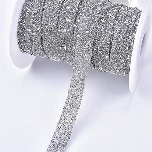 Hava Kolari Strass Band Funkeln Strasssteinen Funkelnde Kristall Diamond Roll Kleider Gürtel Rolle für Abschlussballkleider (Silber) von Hava Kolari