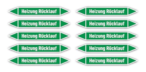 Aufkleber: 100x15 mm, 10 Stück - Gruppe 1 - Wasser - Rohrleitungskennzeichnung - nach DIN 2403 - Sprache: deutsch - Heizung Rücklauf Aufkleber: 100x15 mm, 10 Stück - Gruppe 1 - Wasser - Rohrleitungskennzeichnung - nach DIN 2403 - Sprache: deutsch - Heizung Rücklauf von Havati