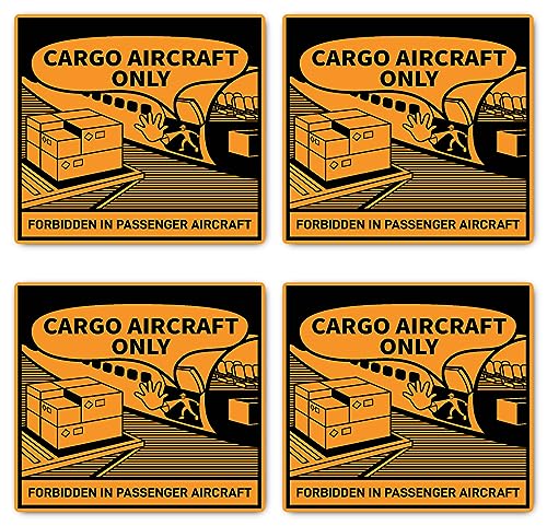 Havati Aufkleber: 110x120 mm, 4 Stück - Kennzeichnung für Versandstücke - Transportkennzeichen - cargo aircraft only - forbidden in passenger aircraft - ICAO - ADR/GHS/DGR/UN Gefahrgut Havati Aufkleber: 110x120 mm, 4 Stück - Kennzeichnung für Versandstücke - Transportkennzeichen - cargo aircraft only - forbidden in passenger aircraft - ICAO - ADR/GHS/DGR/UN Gefahrgut von Havati