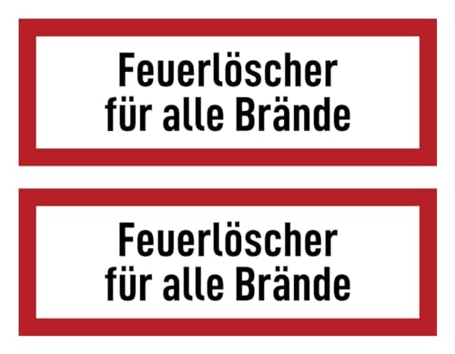 Aufkleber: 74x210 mm, 2 Stück - Feuerlöscher für alle Brände - Brandschutzzeichen - Hinweisschild auf Brandschutzeinrichtung und Einsatzhinweise - DIN 4066 - D1 Aufkleber: 74x210 mm, 2 Stück - Feuerlöscher für alle Brände - Brandschutzzeichen - Hinweisschild auf Brandschutzeinrichtung und Einsatzhinweise - DIN 4066 - D1 von Havati