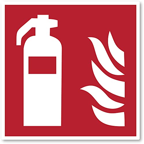 Feuerlöscher Brandschutzzeichen: F001 - DIN EN ISO 7010 / ASR A1.3 - Aufkleber: 20 cm, 1 Stück von Havati