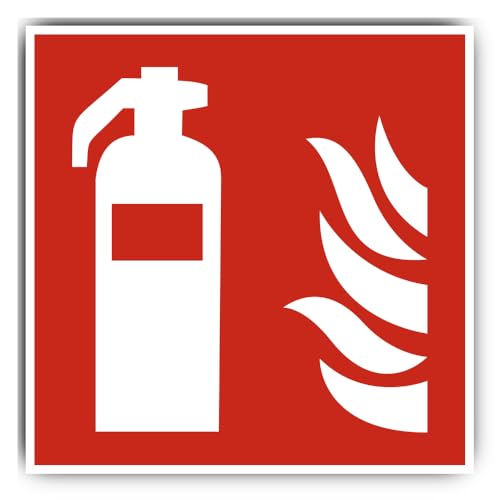 Feuerlöscher Brandschutzzeichen: F001 - DIN EN ISO 7010 / ASR A1.3 - Aufkleber: 30 cm, 1 Stück von Havati