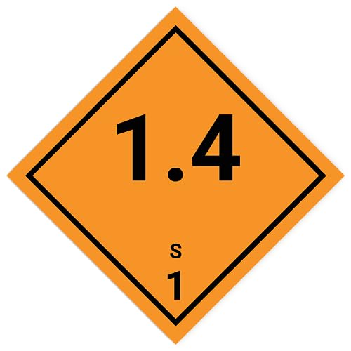 Laminierte Aufkleber: 200x200 mm, 1 Stück - Gefahrzettel - Gefahrgutklasse - Klasse 1.4 - Verträglichkeitsgruppe S - explosive Stoffe - ADR/GHS/DGR/UN Sicherheitspiktogramm Laminierte Aufkleber: 200x200 mm, 1 Stück - Gefahrzettel - Gefahrgutklasse - Klasse 1.4 - Verträglichkeitsgruppe S - explosive Stoffe - ADR/GHS/DGR/UN Sicherheitspiktogramm von Havati