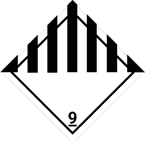 Laminierte Aufkleber: 200x200 mm, 1 Stück - Gefahrzettel - Gefahrgutklasse - Klasse 9 - verschiedene gefährliche Stoffe und Gegenstände - ADR/GHS/DGR/UN Sicherheitspiktogramm Laminierte Aufkleber: 200x200 mm, 1 Stück - Gefahrzettel - Gefahrgutklasse - Klasse 9 - verschiedene gefährliche Stoffe und Gegenstände - ADR/GHS/DGR/UN Sicherheitspiktogramm von Havati