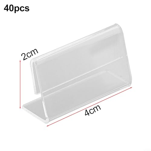 HavenDomicile Etikettenständer aus Acryl, 40 Mini-Displays für Konferenzen, Büro und Geschäftsgebrauch (2 x 4 cm) von HavenDomicile