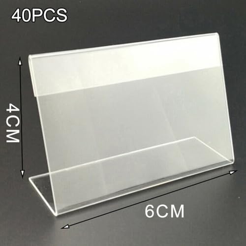 HavenDomicile Etikettenständer aus Acryl, 40 Mini-Displays für Konferenzen, Büro und Geschäftsgebrauch (4 x 6 cm) von HavenDomicile