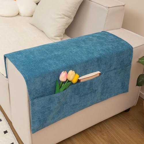 HavenDomicile Moderne Sofa-Armlehnenbezüge aus Polyester für Wohn-Styling und Möbelpflege (Dunkelblau) von HavenDomicile