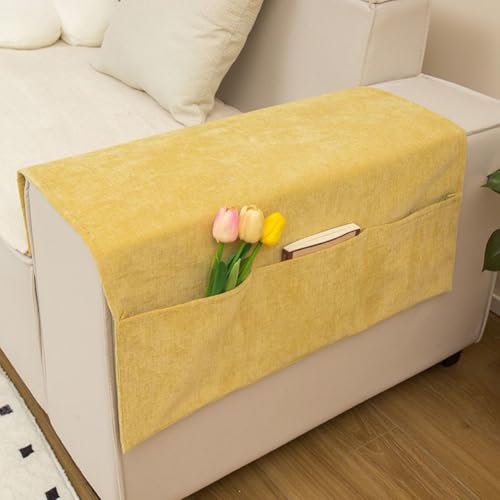 HavenDomicile Moderne Sofa-Armlehnenbezüge aus Polyester für Wohn-Styling und Möbelpflege (gelb) von HavenDomicile
