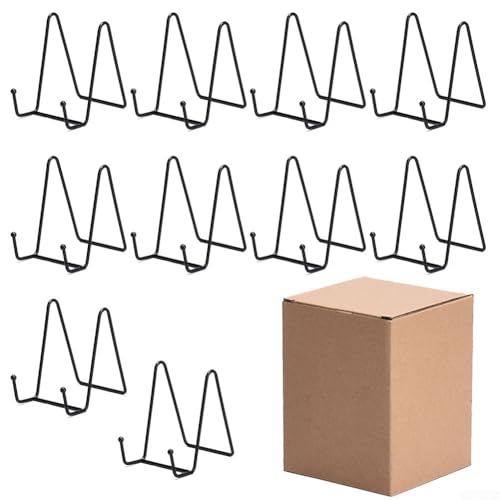 Stabiler Metall-Staffelei-Ständer für Teller und Kunstwerke, elegantes Aufbewahrungsregal für Zuhause und Büro (m) von HavenDomicile