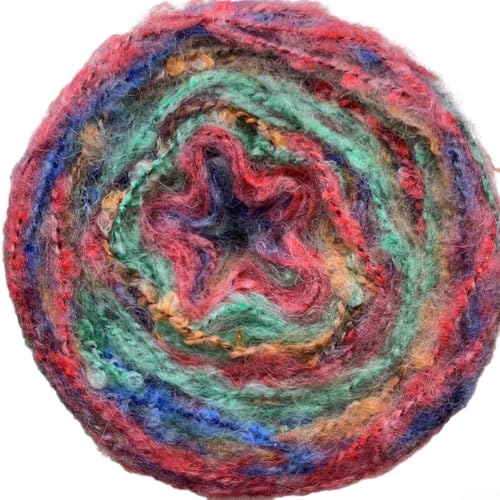 Weiches Mohair-Garn mit Ombré-Effekt, perfekt geeignet für verschiedene DIY-Projekte, einschließlich warmer Decken oder modischer Schals (Typ C) von HavenDomicile