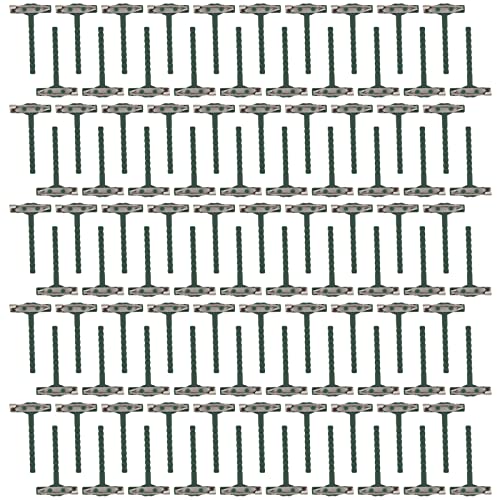 Haveratio 100 Stück T-Form Grün Kunststoff Corsage Sicherheitsnadeln Knopfloch Ansteckblume Corsagen Hochzeit Brosche Anstecknadel Grün von Haveratio