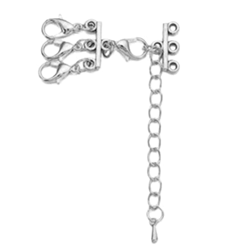 Haveratio Halsketten-Verschlüsse-Set, mehrere Stränge, Röhrenverschluss, Halsketten-Verschlüsse, Trenn-Armband, Layering-Verschlüsse, Legierungsmaterial für Heimwerker von Haveratio