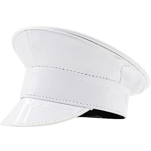 Haveratio Lacker-Hut für Damen, Neuheit, Glitzer-Partyhut, Kapitänsmütze für Bühnenclub-Party Haveratio Lacker-Hut für Damen, Neuheit, Glitzer-Partyhut, Kapitänsmütze für Bühnenclub-Party von Haveratio