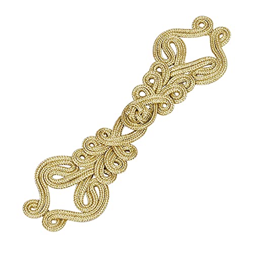 Haveratio Schöne chinesische Knoten für Froschknöpfe, Kopfschmuck, Anzug, dekorativer Knopf, goldene Drahtschnalle, Knopf zum Nähen von Verschlüssen, golden Haveratio Schöne chinesische Knoten für Froschknöpfe, Kopfschmuck, Anzug, dekorativer Knopf, goldene Drahtschnalle, Knopf zum Nähen von Verschlüssen, golden von Haveratio