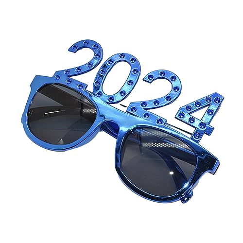 Haveratio Weihnachtsfeier-Sonnenbrille mit Strass-Rahmen, modische Sonnenbrille, Erwachsenenfotografie, Weihnachten, Neujahr, Party-Sonnenbrille von Haveratio