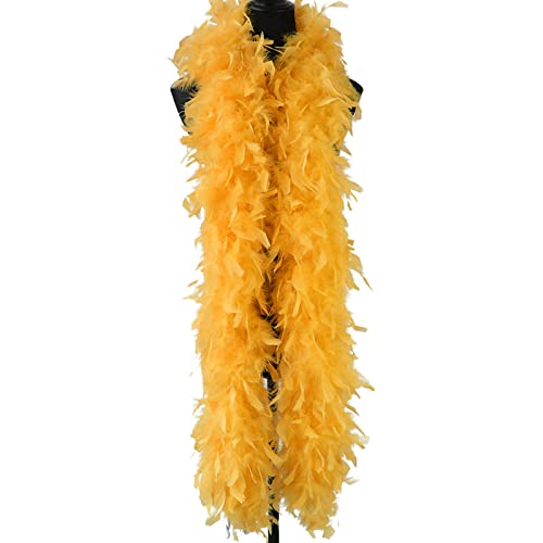 TINGB Plüsch Türkei Federboa Kleidung Dekorationen für Party Hochzeit Kleidung Kleid Schal Schal DIY Schmuck Zubehör Handwerk Golden von Haveratio