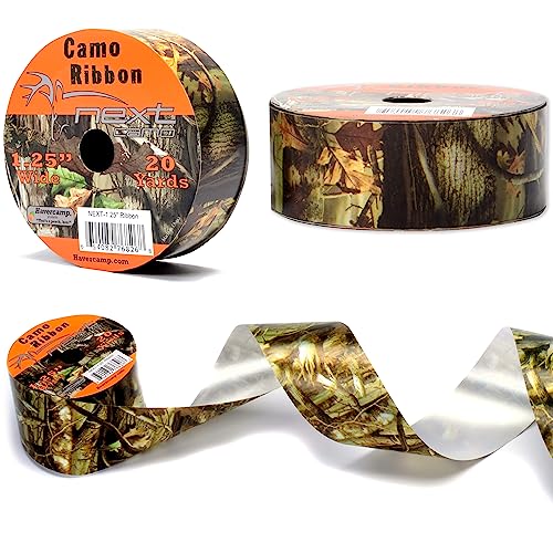 Next Camo Geschenkband, 2 Spulen, Polyester, 3,2 cm x 20 m lang, Ideal für Geschenkverpackungen, Basteln, Curling, Outdoor, maskulin Havercamp Next Camo Geschenkband, 2 Spulen, Polyester, 3,2 cm x 20 m lang, Ideal für Geschenkverpackungen, Basteln, Curling, Outdoor, maskulin Havercamp von Havercamp