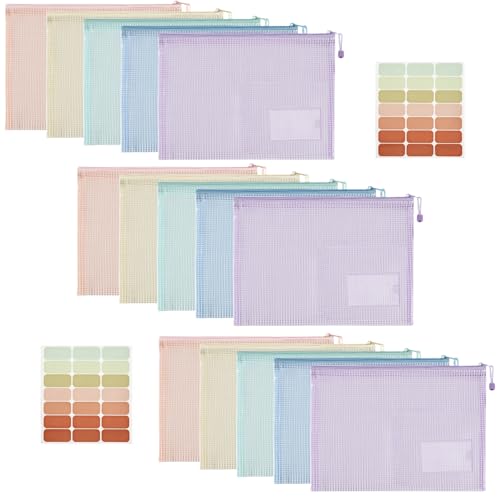 Havnidy 15 Stück Dokumententasche mit Reißverschluss,A3 Wasserdichte Document Case, Reißverschlusstasche,Zip File Bag, Zipper Pockets für Datei,Papier, Quittungen, Kosmetika, 5 Farben Havnidy 15 Stück Dokumententasche mit Reißverschluss,A3 Wasserdichte Document Case, Reißverschlusstasche,Zip File Bag, Zipper Pockets für Datei,Papier, Quittungen, Kosmetika, 5 Farben von Havnidy