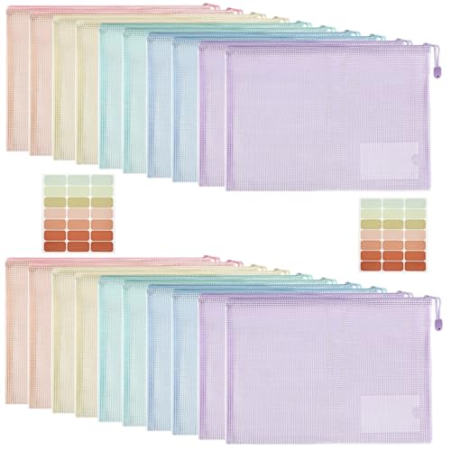 Havnidy 20 Stück Dokumententasche mit Reißverschluss,A4 Wasserdichte Document Case, Reißverschlusstasche,Zip File Bag, Zipper Pockets für Datei,Papier, Quittungen, Kosmetika, 5 Farben Havnidy 20 Stück Dokumententasche mit Reißverschluss,A4 Wasserdichte Document Case, Reißverschlusstasche,Zip File Bag, Zipper Pockets für Datei,Papier, Quittungen, Kosmetika, 5 Farben von Havnidy