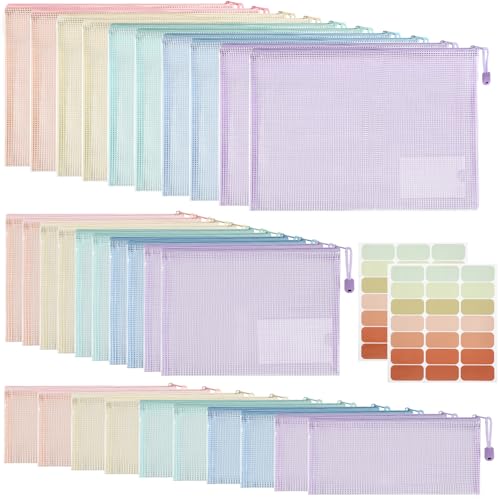 Havnidy 30 Stück Dokumententasche mit Reißverschluss,A4+A5+A6 Wasserdichte Document Case, Reißverschlusstasche,Zip File Bag, Zipper Pockets für Datei,Papier, Quittungen, Kosmetika, 5 Farben Havnidy 30 Stück Dokumententasche mit Reißverschluss,A4+A5+A6 Wasserdichte Document Case, Reißverschlusstasche,Zip File Bag, Zipper Pockets für Datei,Papier, Quittungen, Kosmetika, 5 Farben von Havnidy